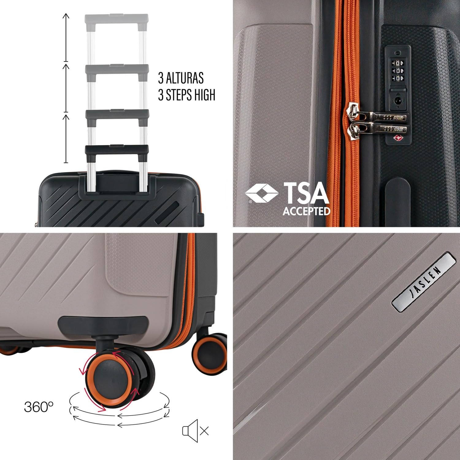 Maleta Cabina 55x40x20 rígida con ruedas tipo trolley ligera apta para avió
