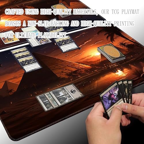 Miniatura 33 de MTG - Tapete de juego de 24 x 14 pulgadas, bolsas de almacenamiento con parte trasera antideslizante, ideal para entusiastas de los juegos de sin