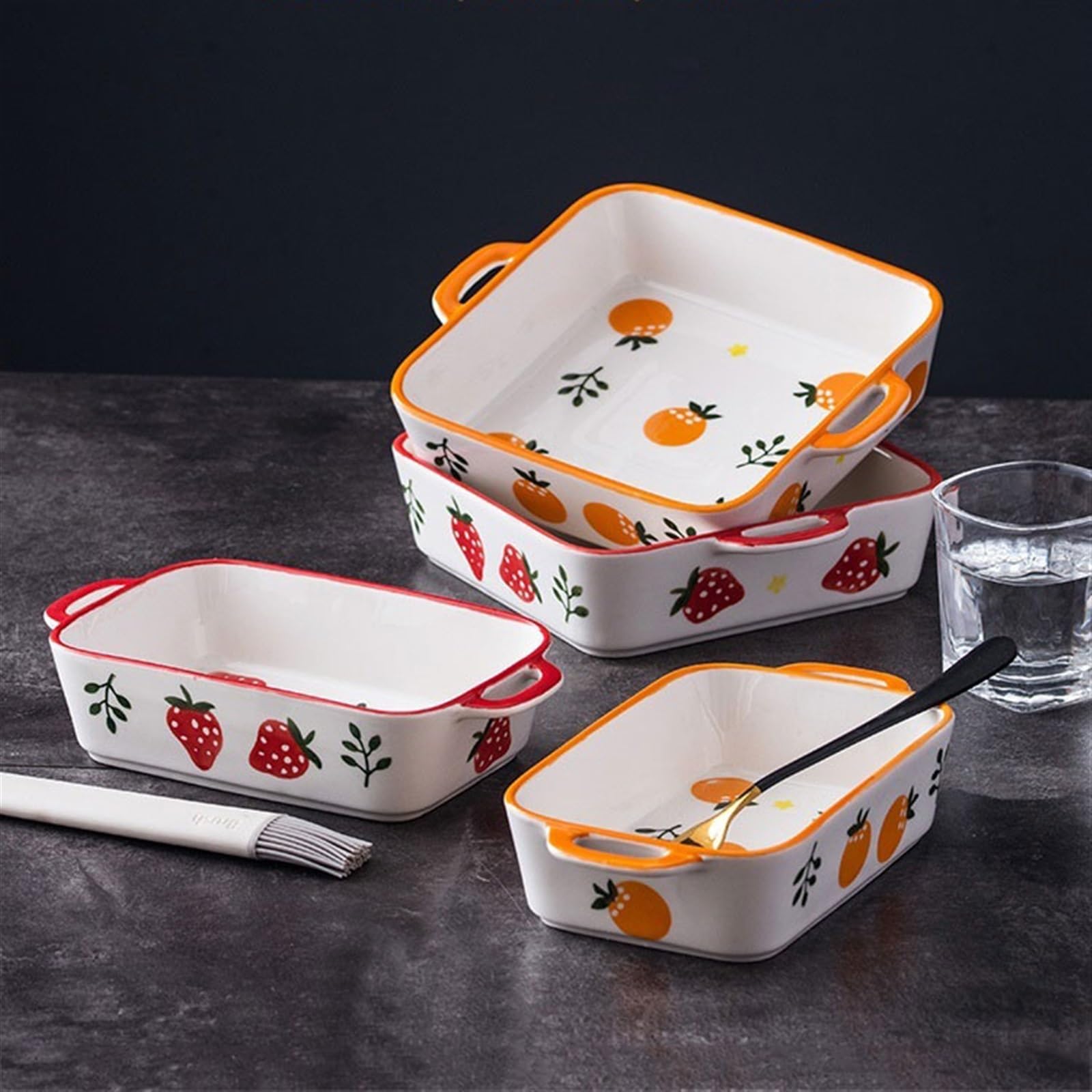 Accueil Plat de cuisson en céramique Four spécial Pain(Orange,800ml)