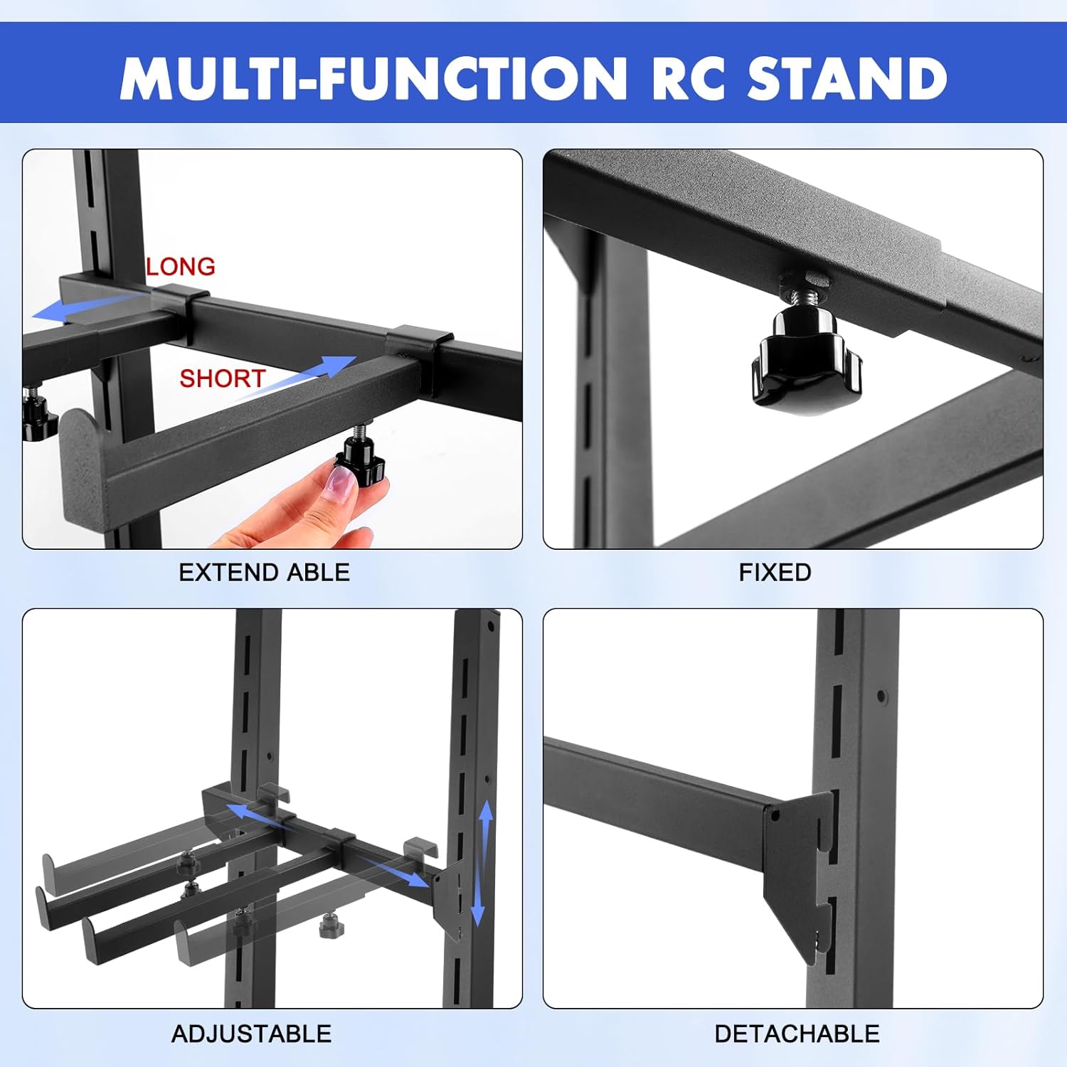 Multilayer Storage Rack Shelf Display Stand for RC Scale Model Cars 1/10 1/12 1/18 1/24 Compatible with TRX4 SCX10 TRX4M Ascent-18 FCX18 SCX24 Crawler Trucks Upgrades