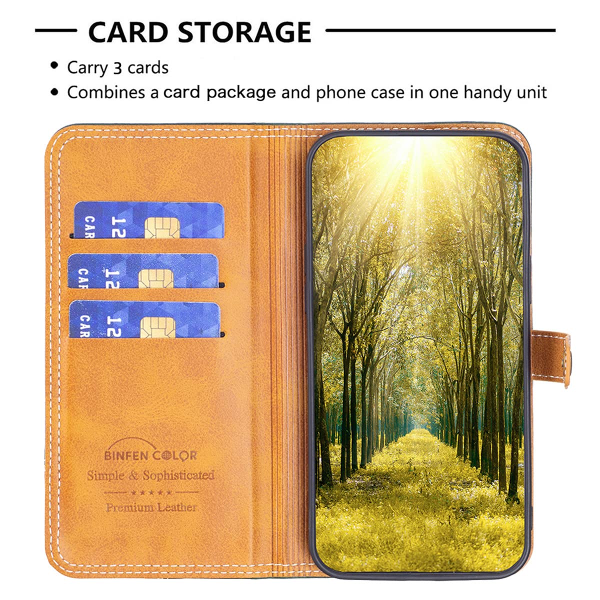 XYX Wallet Case for Samsung S22 Ultra, Folio Cover Stand Credit