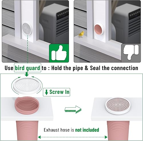 Miniatura 6 de Forestchill Kit de ventilación de aire acondicionado portátil con paneles de espuma aislante, kit de sellado de ventilación de CA ajustable con