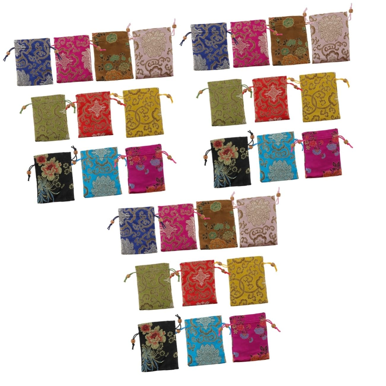 VALICLUD 3 Set Sacchetto Per Caramelle Sacchetto Per Matrimonio In Broccato Di Seta Sacchetti Per Caramelle Sacco In Organza Per Matrimonio Per 10 pezzi*3