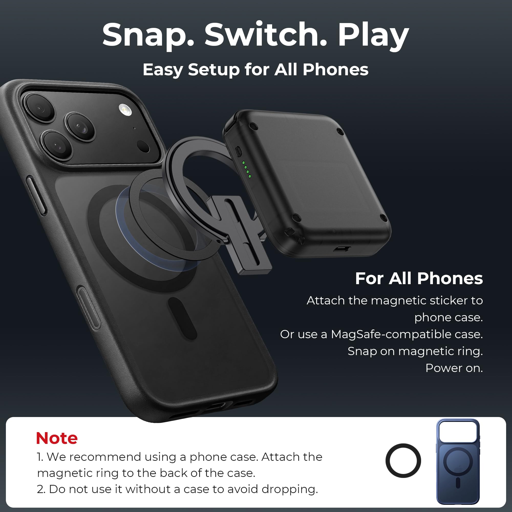 abxylute M4 Snap-On Mobile Gaming Controller for Android & iPhone