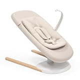 Yoga Baby Bouncer & Swing&comma; Light Sand - Dual Movement to Soothe & Stimulate Babies Up to 20 lbs - Includes Newborn Cushion for Head Support - Three Adjustable Positions