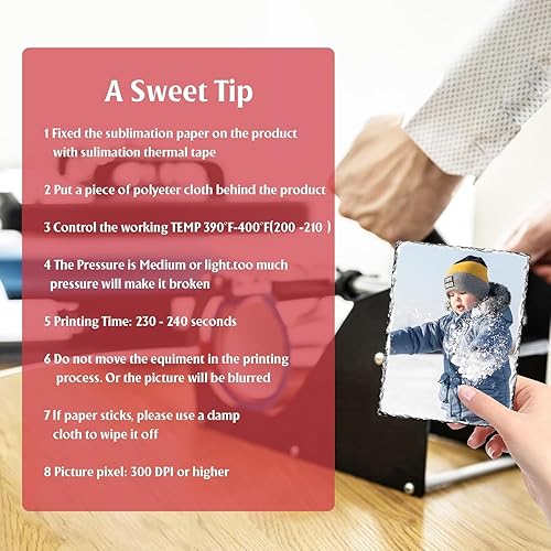 Miniatura 10 de Placa de sublimación de pizarra de 4 x 6 pulgadas, placa de sublimación de piedra de roca, paquete de 4 unidades a granel