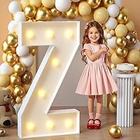 Vista 40 de imprsv Letras iluminadas de marquesina, letras de mosaico de 4 pies con luz para decoración de fiesta de graduación de baby shower, grande B