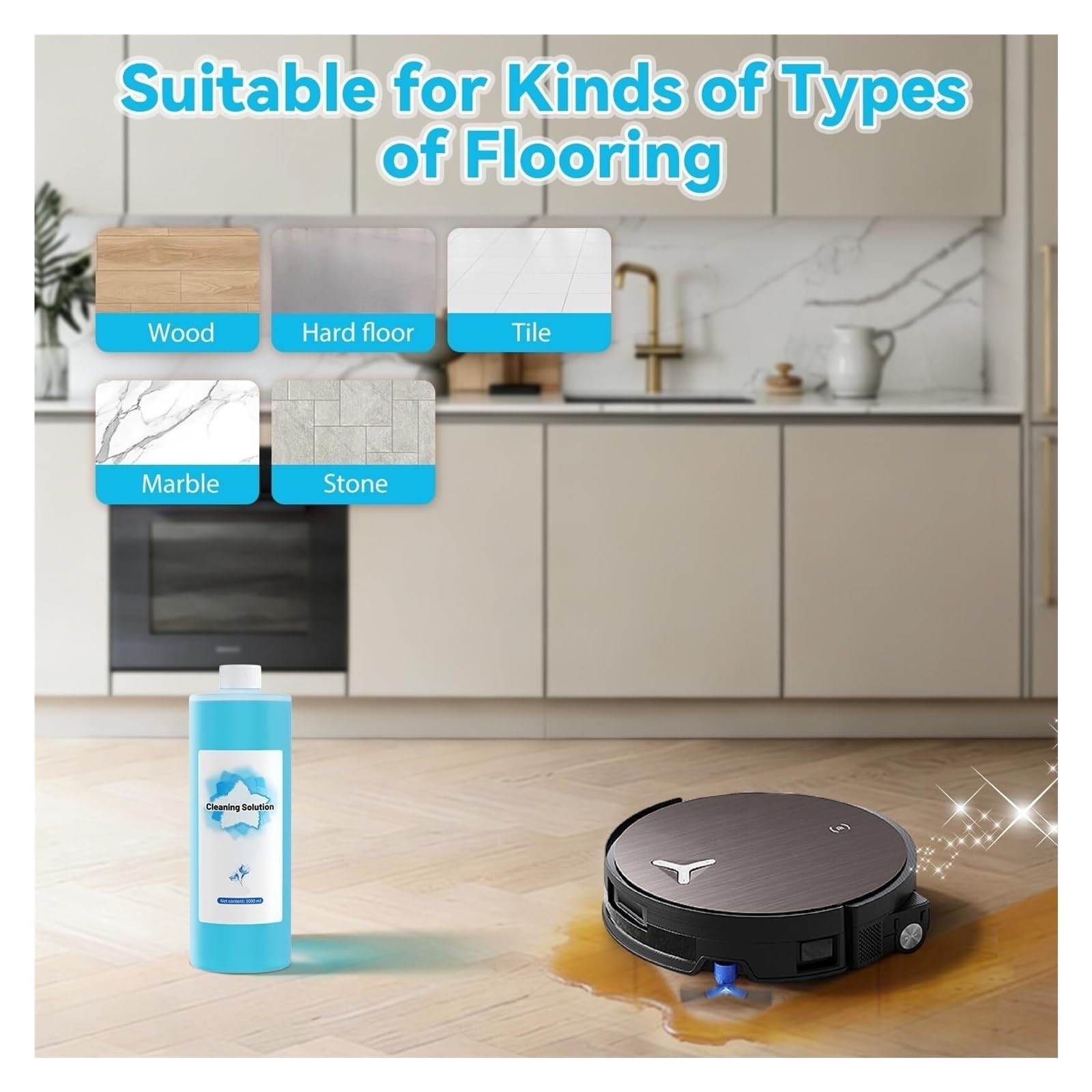 Compatibile Con ECOVACS. Serie X11 OMNI / X9 PRO OMNI / T80 OMNI / T50 PRO OMNI / N30 E Tutti Gli Altri Robot Aspirapolvere Liquidi For La Pulizia Dei Pavimenti