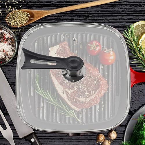 Miniatura 3 de UPKOCH Tapa de olla transparente con mango de perilla, cubierta de olla transparente, protector de cacerola, utensilios de cocina para estufa,