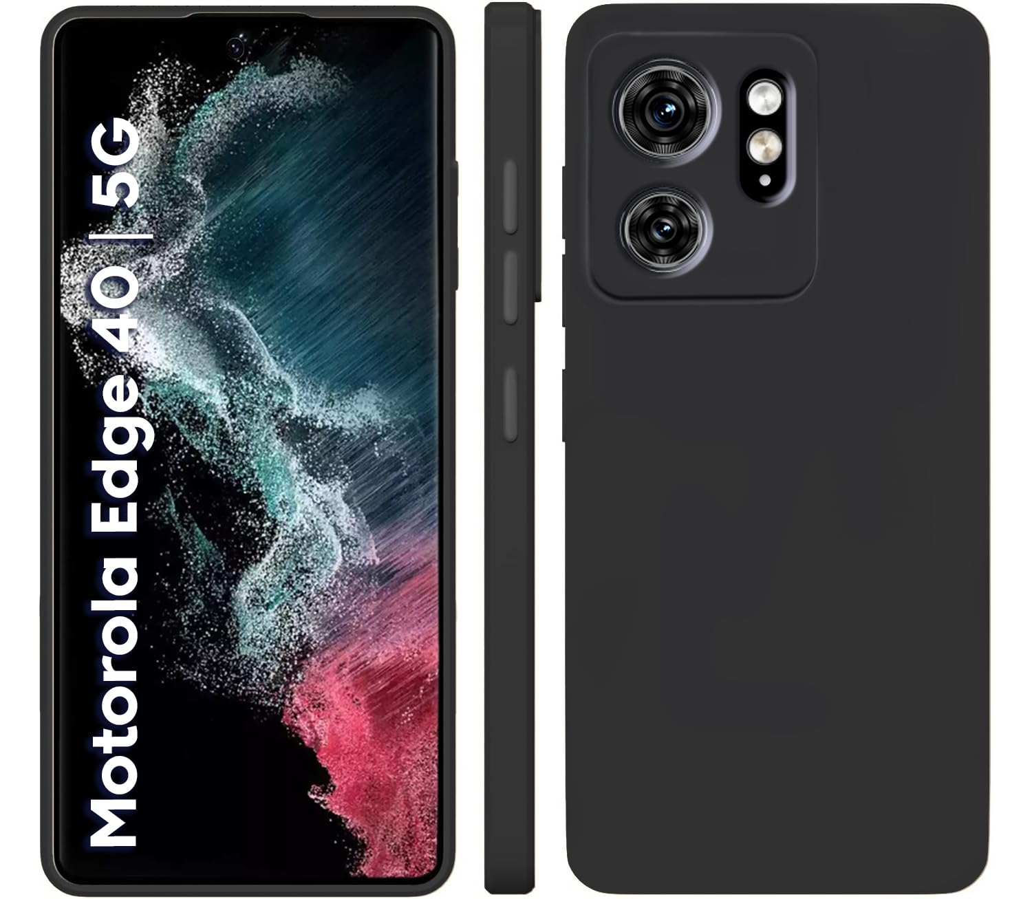 TRUEUPGRADE Liquid Silicone Designed Back Case Cover for Motorola Moto Edge 40 5G | Microfiber Inside | Bumper Back Cover Case for Motorola Moto Edge 40 5G - Black (B0CK5HSXCX) Amazon Price History, Amazon Price Tracker