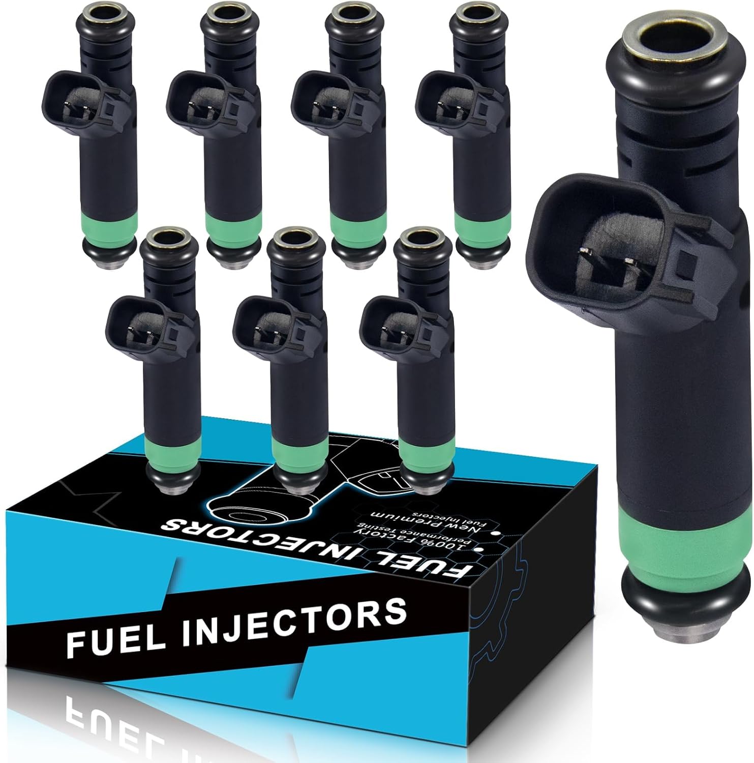 FJ475 High Performance Fuel Injectors For:-Jeep Grand cherokee Commander, For:-Dodge For:-Ram 1500 Durango Dakota, For:-Chrysler Aspen, For:-Mitsubishi Raider 2001-2007 4.7L v8 (8PCS)