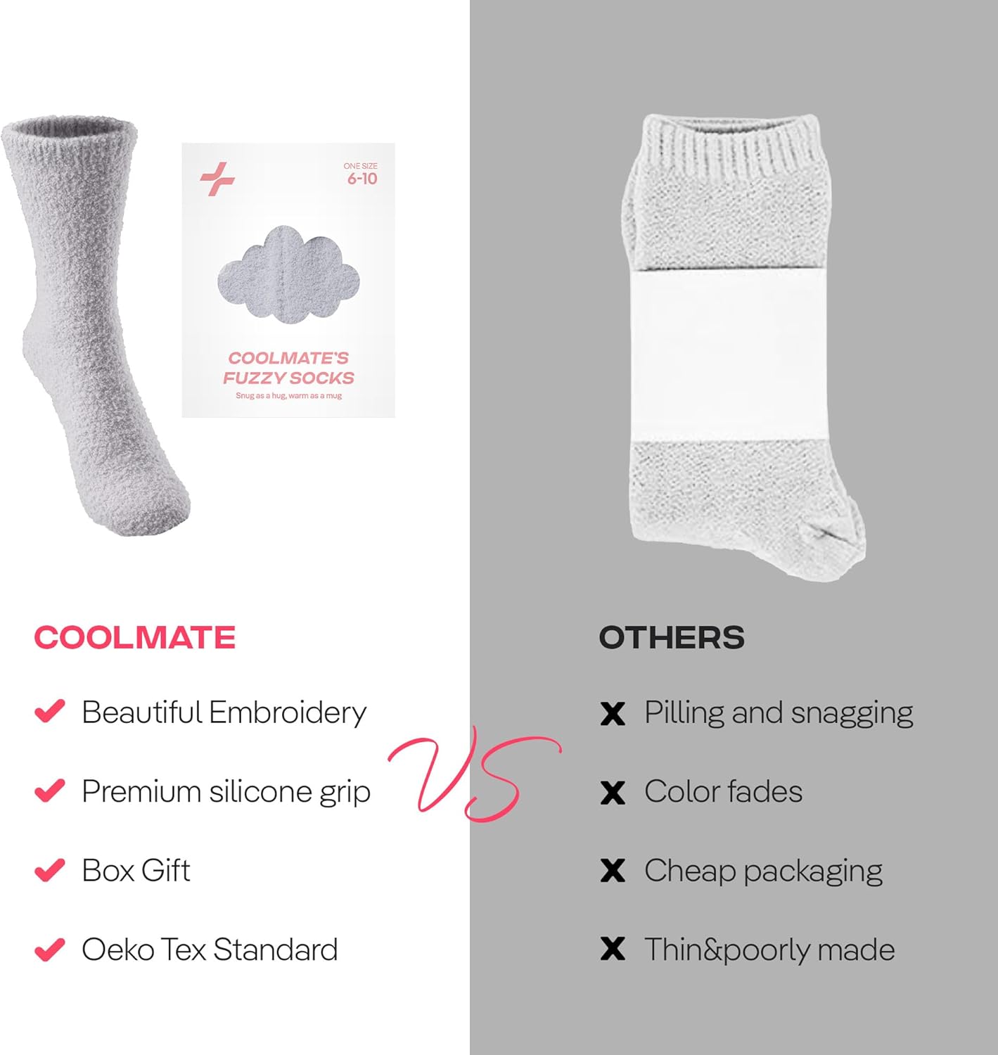 CoolMate GLOBAL Fuzzy Socks for Women Valetines Gift Box, Cozy, Soft, Stocking Stuffers, Comfy Cloud-Like Socks for Spa,Home - Image 9