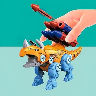 ديناصور تجميع - لعبة احجية تريسيراتوبس فريدة من نوعها مقاس 5 انش للاطفال، تعزز المهارات المعرفية من خلال تجارب اللعب التفاعلية والمشاركة.