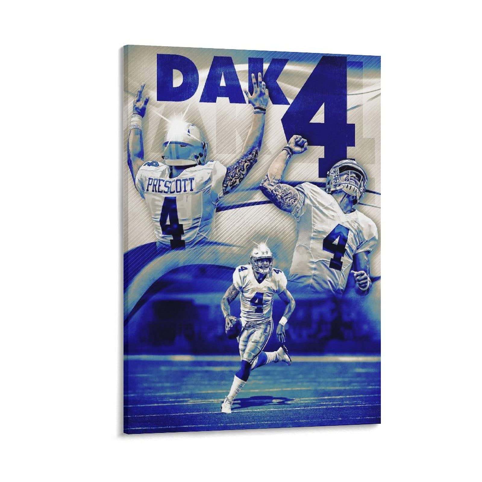 American Football Dak Prescott Poster Artworks Canvas Poster Room Aesthetic Wall Art Prints Home Modern Decor Gifts Framed-unframed 24x36inch(60x90cm)