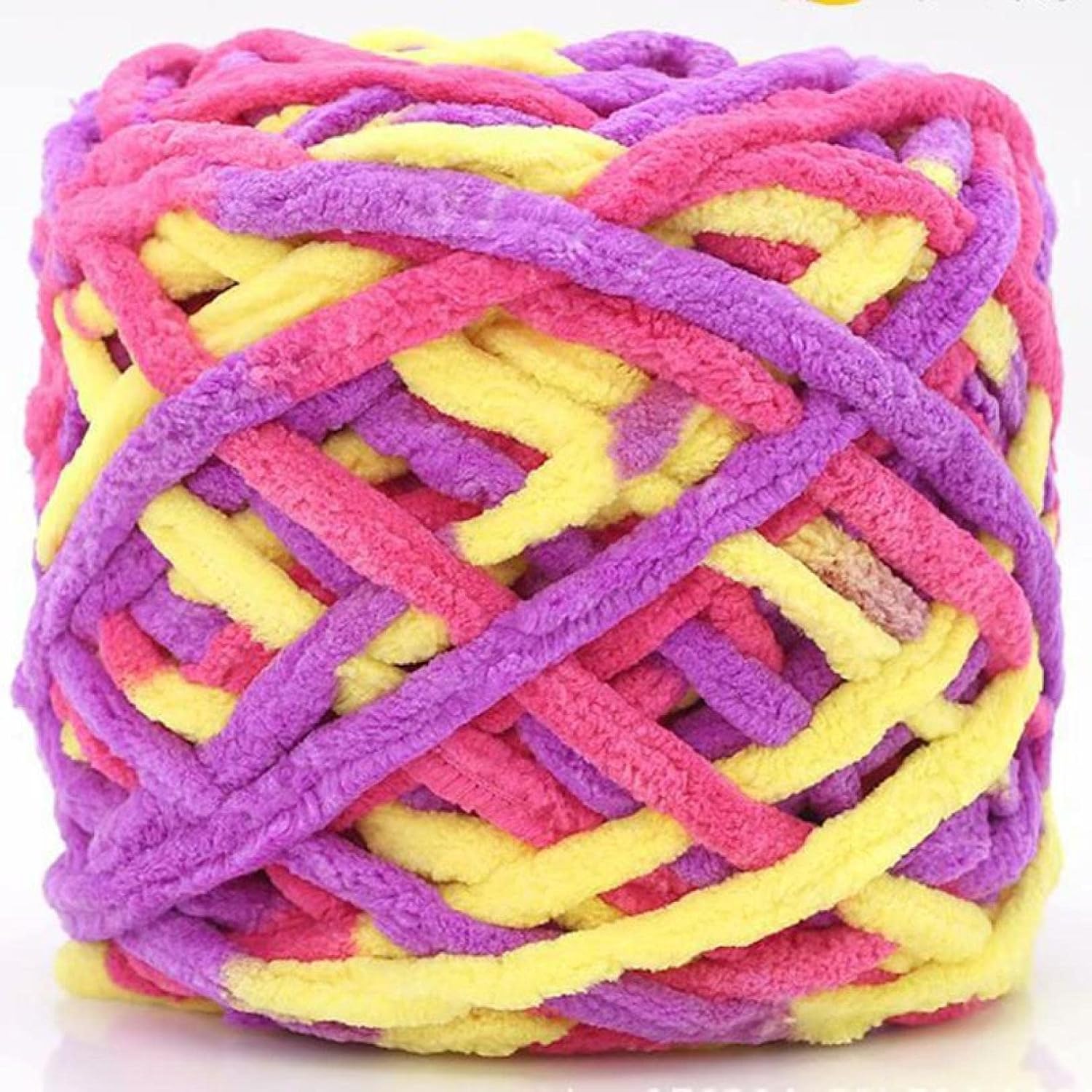100g/Ball Chunky Bulky Milk Cotton Polyester Chenille Blended Yarn for Knitting & Crocheting DIY