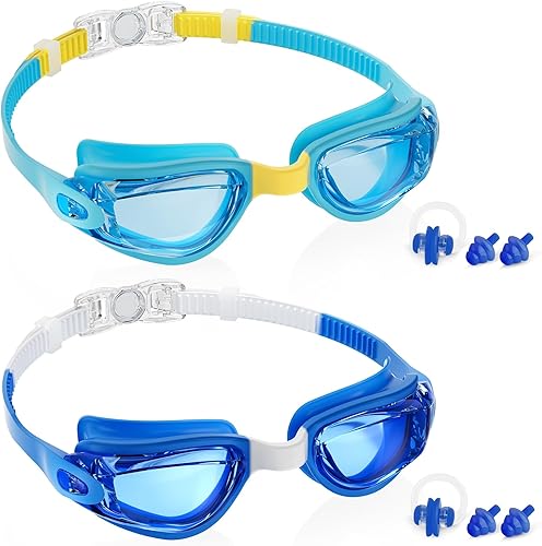 Miniatura 18 de Aegend - Gafas de natación de 2 unidades, gafas de natación para niños, niños y niñas de 3 a 14 años