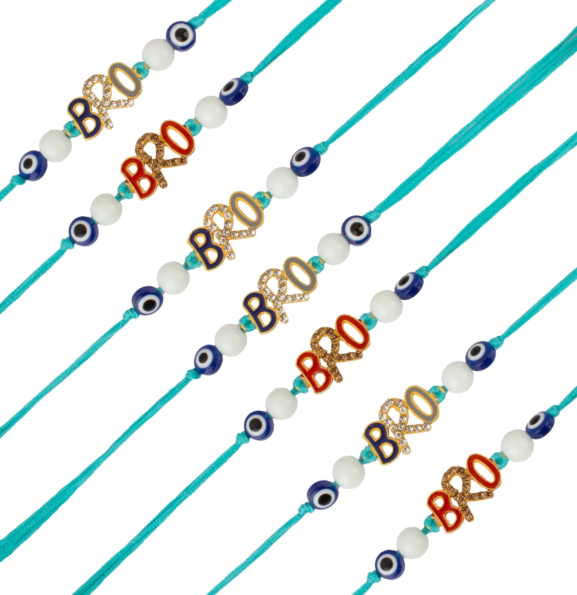 SAUDEEP INDIA Rakhi For Brother, Evil Eye Stone Dora Assorted Rakhi for Men, Rakhi For Bhai, Colorful Raksha Bandhan Rakhis with Pure Cotton Thread for Bhai/Bhaiya/Brother (7 Assorted Rakhi) (B0CCYRSTQD) Amazon Price History, Amazon Price Tracker