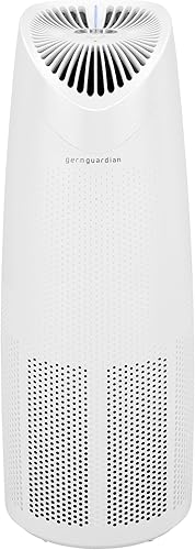 Purificador de aire Germ Guardian con filtro HEPA, elimina el 99.97% de los contaminantes, cubre una habitación grande de hasta 750 pies cuadrados