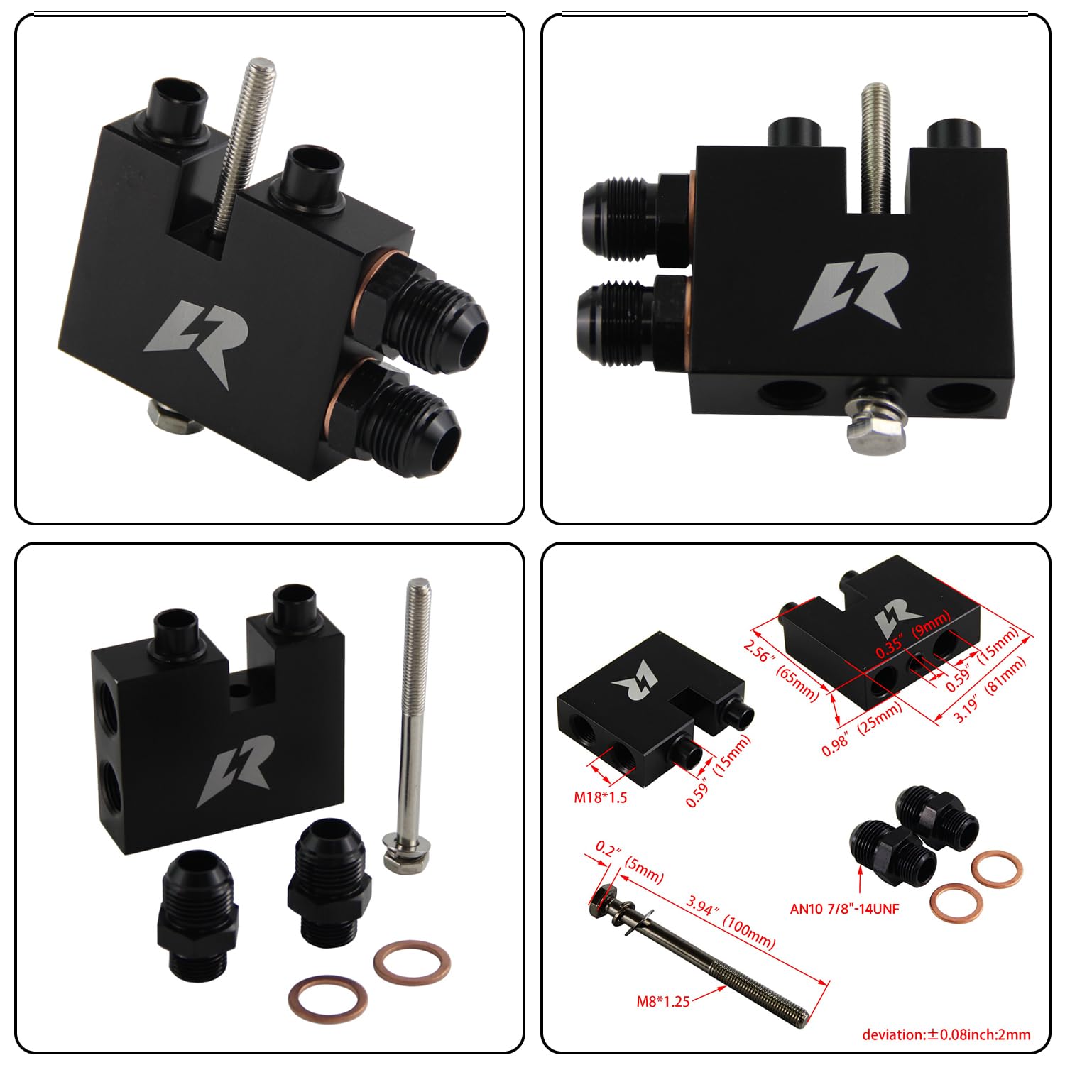 25 Row Oil Cooler Kit For BMW 335i E90 E91 E92 E93 N54 – Black, Leak Tested - View #4
