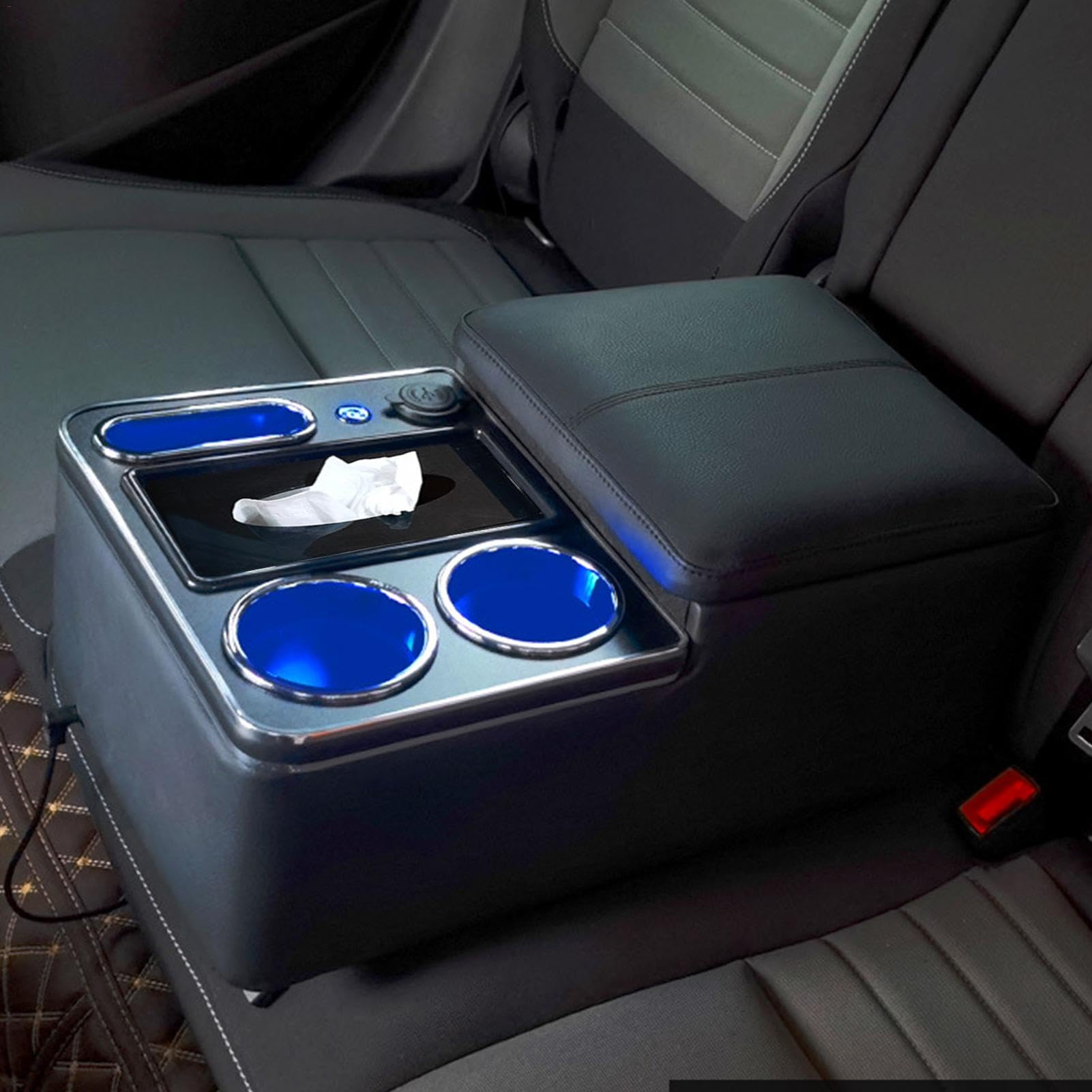 Portabevande per console centrale, organizer per console per camion –