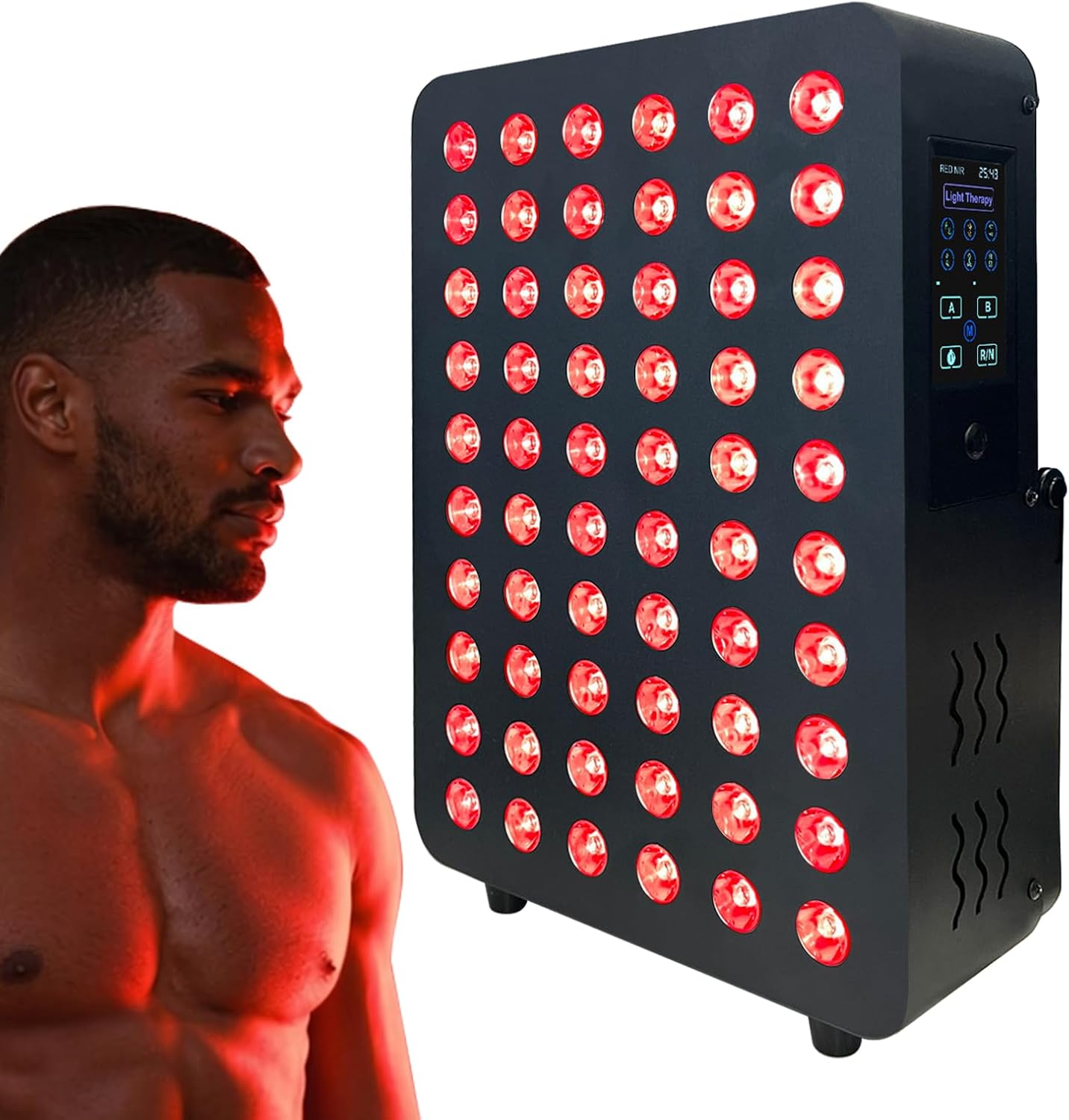 Red Light Therapy Panel, Dual Chip LED 660nm 850nm Near Infrared Light for Body & Face, High Power Red Light Therapy Device for Muscle Recovery, Joint Pain Relief, Skin Rejuvenation at Home