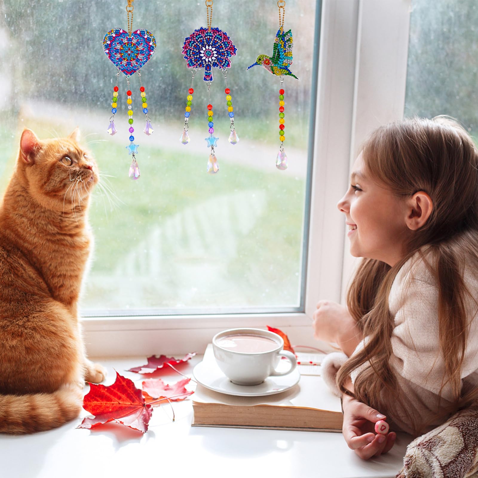 Yiranok Diamant-Kunst-Set, 5 Stück – Windspiel & Sonnenfänger DIY, Bastelset Für Kinder Ab 8 Jahren