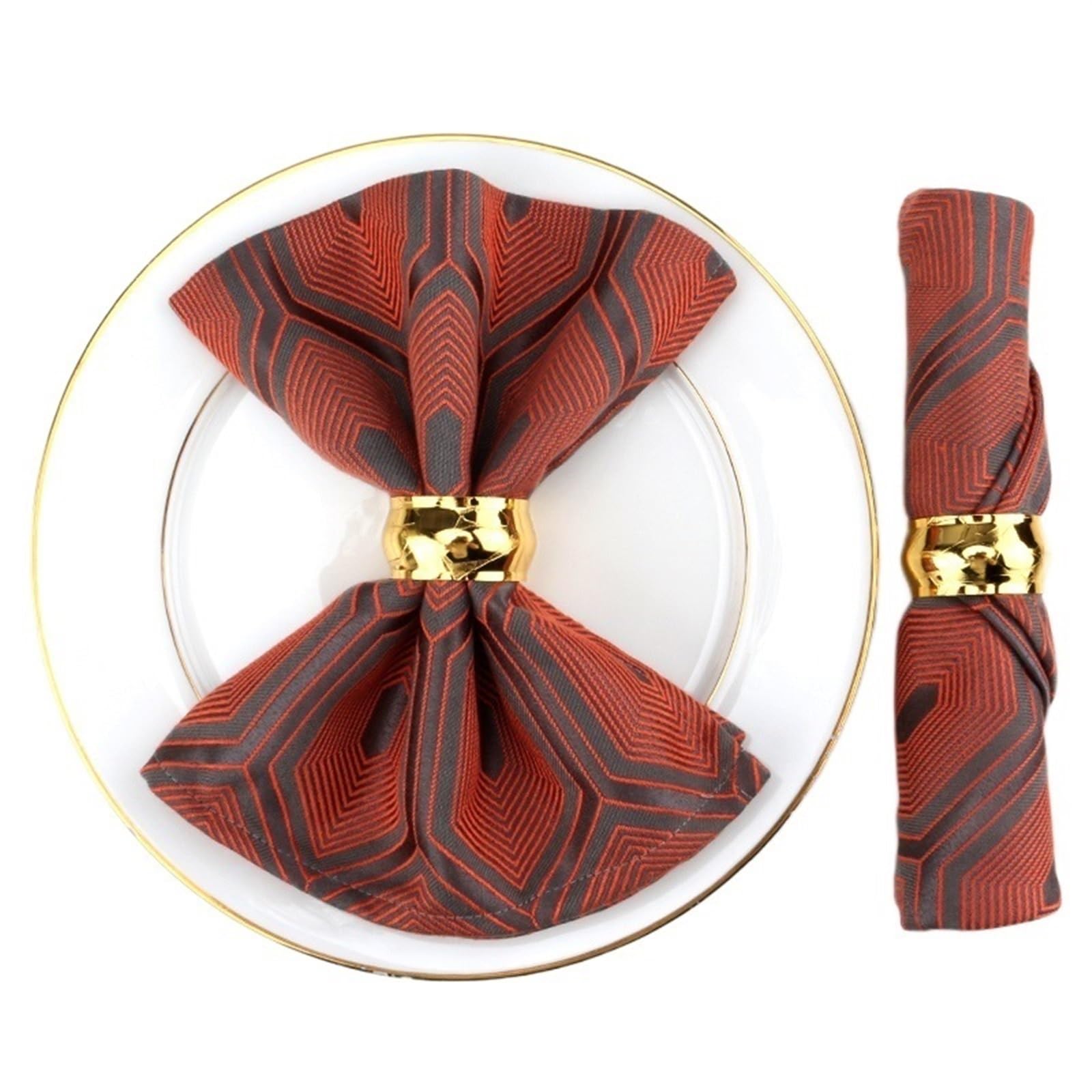 Tovagliolo di Stoffa Tovaglioli in Tessuto Luxury Jacquard Cucina Tavolo da Cucina Tovaglioli Soft Dinner Tovaglioli for Ristorante/Matrimonio 6pcs / Set (Color : Plum)