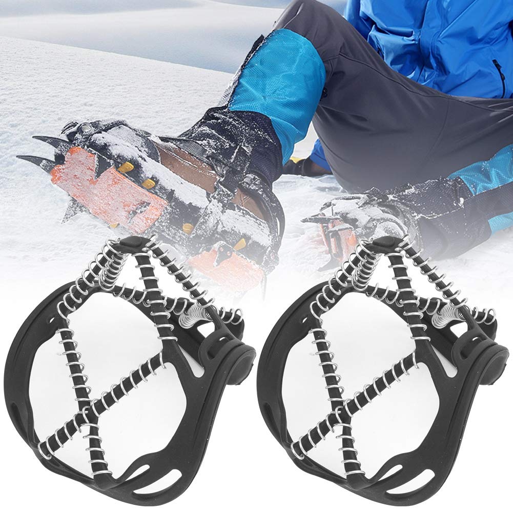 Ice Cleats, Lightweight High Strength Outdoor Heavy Duty Portable Shoe Spikes Crampons, Boots for Snow Shoes