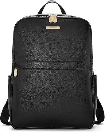 BOSTANTEN Genuine Leather 15.6 inch Laptop Backpack Purse for Women College Casual Backpack Travel Bag