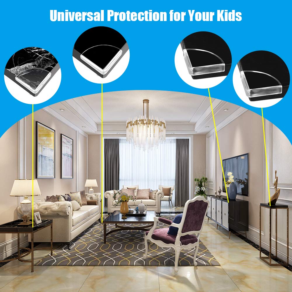 [36 Pack] Slim Clear Edge Bumpers, Tomorotec Corner Protectors Edge Guards Corner Cushion for Baby Safety for Furniture, Slim Table, Windows, Bed and etc : Baby
