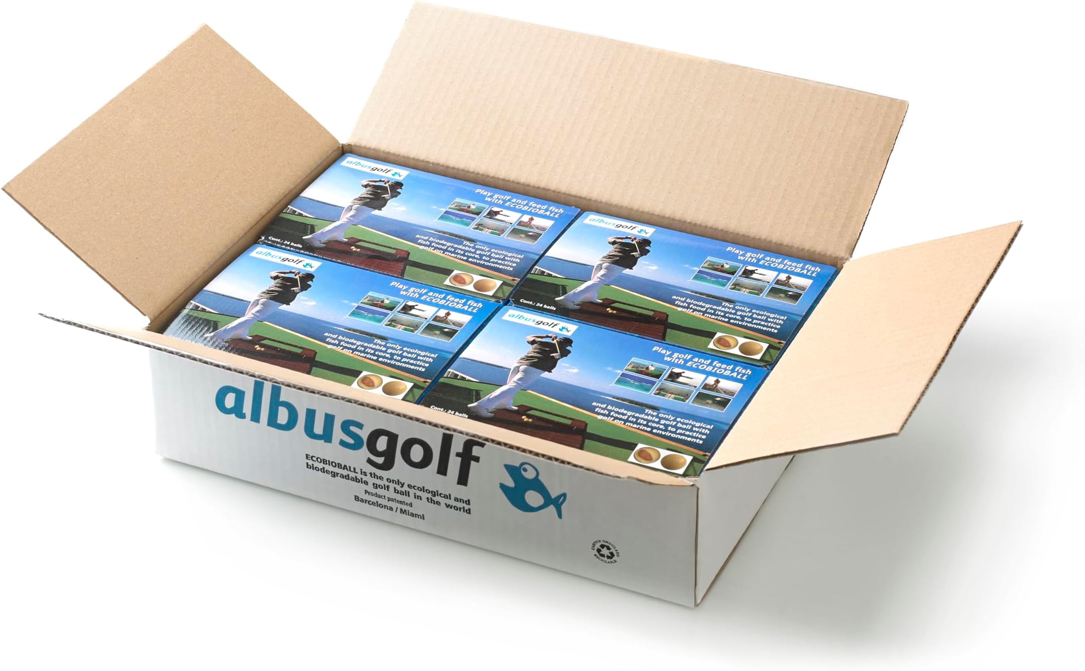 96 Eco-Friendly Biodegradable Golf Balls with Fish Food Core | Sustainable Marine Golfing Accessories for Responsible Play | Ideal Gift for Eco-Conscious Golfers |