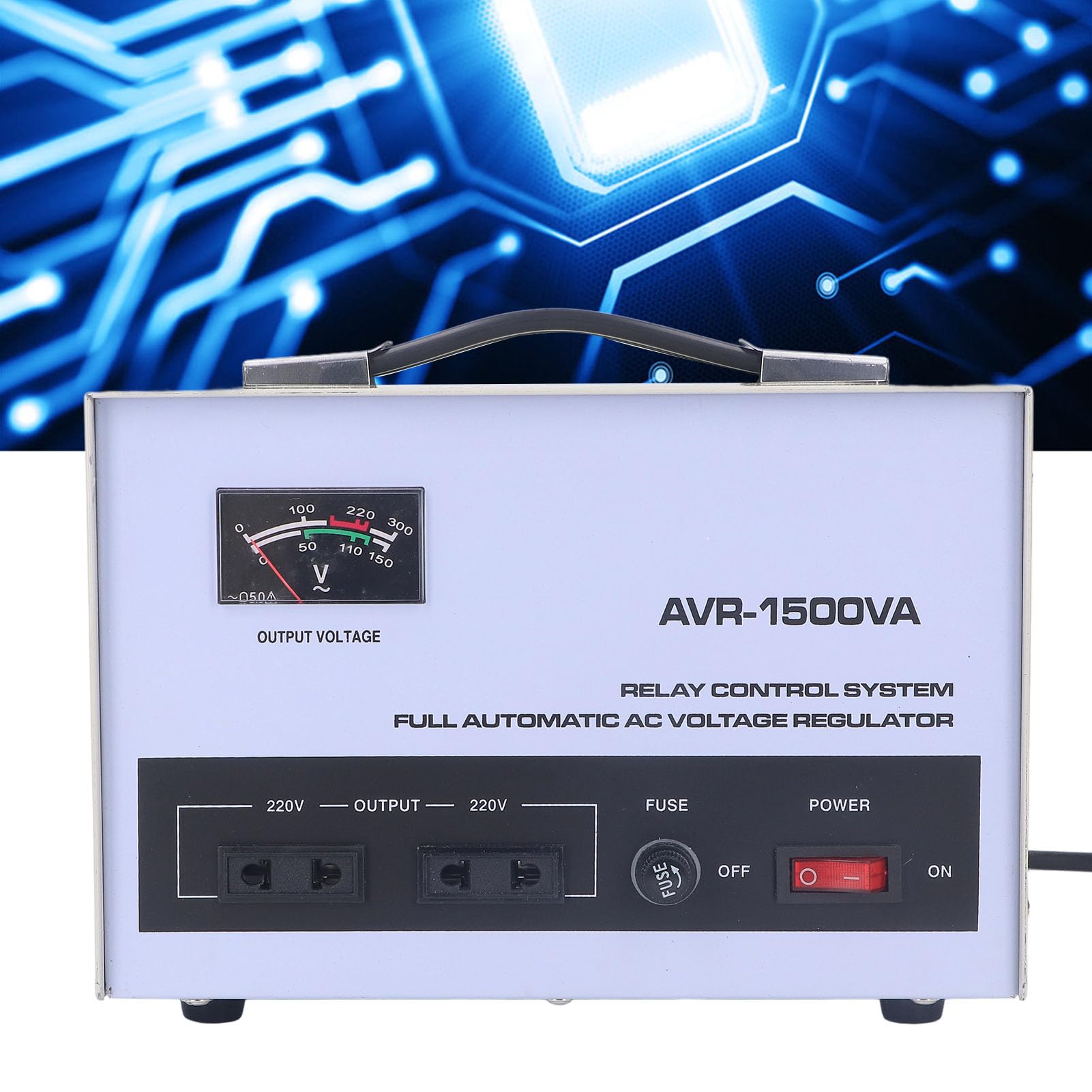 Stabilisateur de Tension Automatique, Régulateur de Tension Abaisseur Entrée 160-250 V Sortie 220 V monophasé pour équipement Photographique (Prise UE)