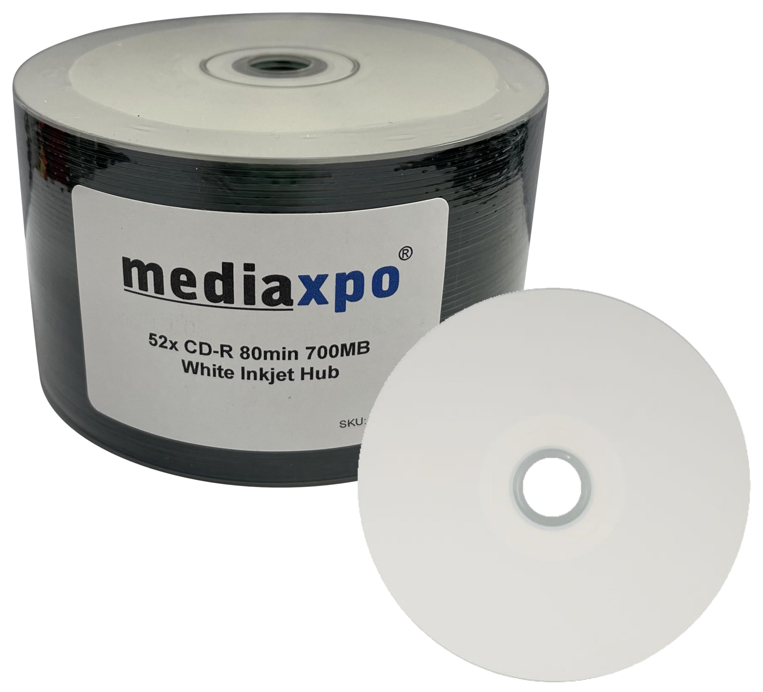 Amazon.com: Mediaxpo 100 Grade A 52x CD-R 80min 700MB White Inkjet