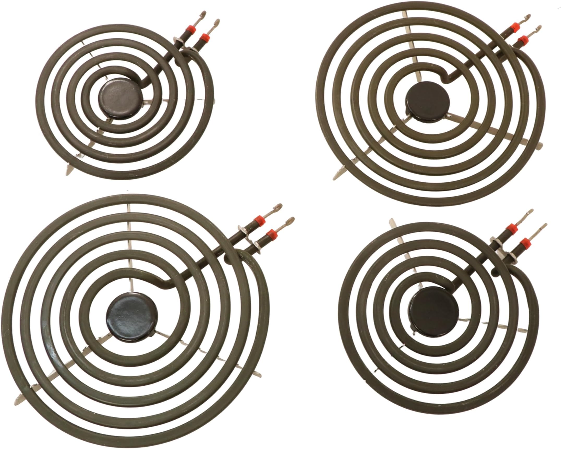 MP22YA 4 PACK Electric Range Burner Surface Element Replacement for Whirlpool KitchenAid Maytag Includes 2 8-Inch MP21YA & 2 6-Inch MP15YA 540331014,484783, TS5W8221,Y04000033 by KITCHEN BASICS 101