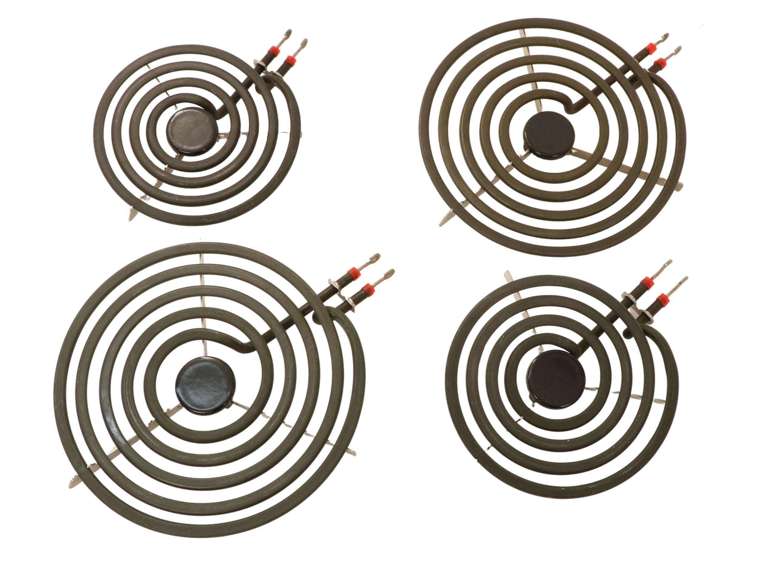 KITCHEN BASICS 101 MP22YA Electric Range Burner Surface Element Replacement for Whirlpool KitchenAid Maytag - Includes 2 8-Inch MP21YA and 2 6-Inch MP15YA Burners, 4 Pack