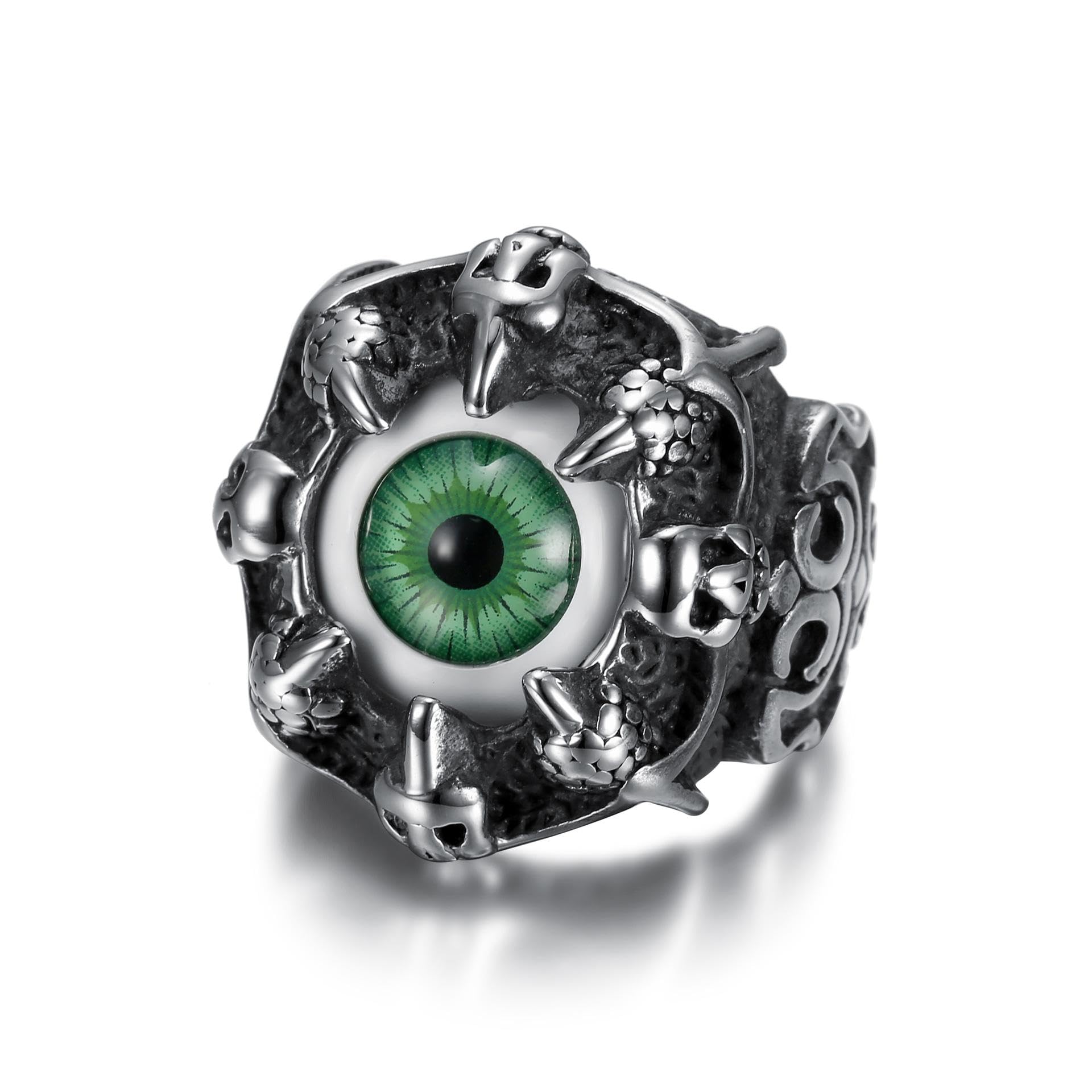 Bague dragon rétro avec gemme multicolore pour homme et femme