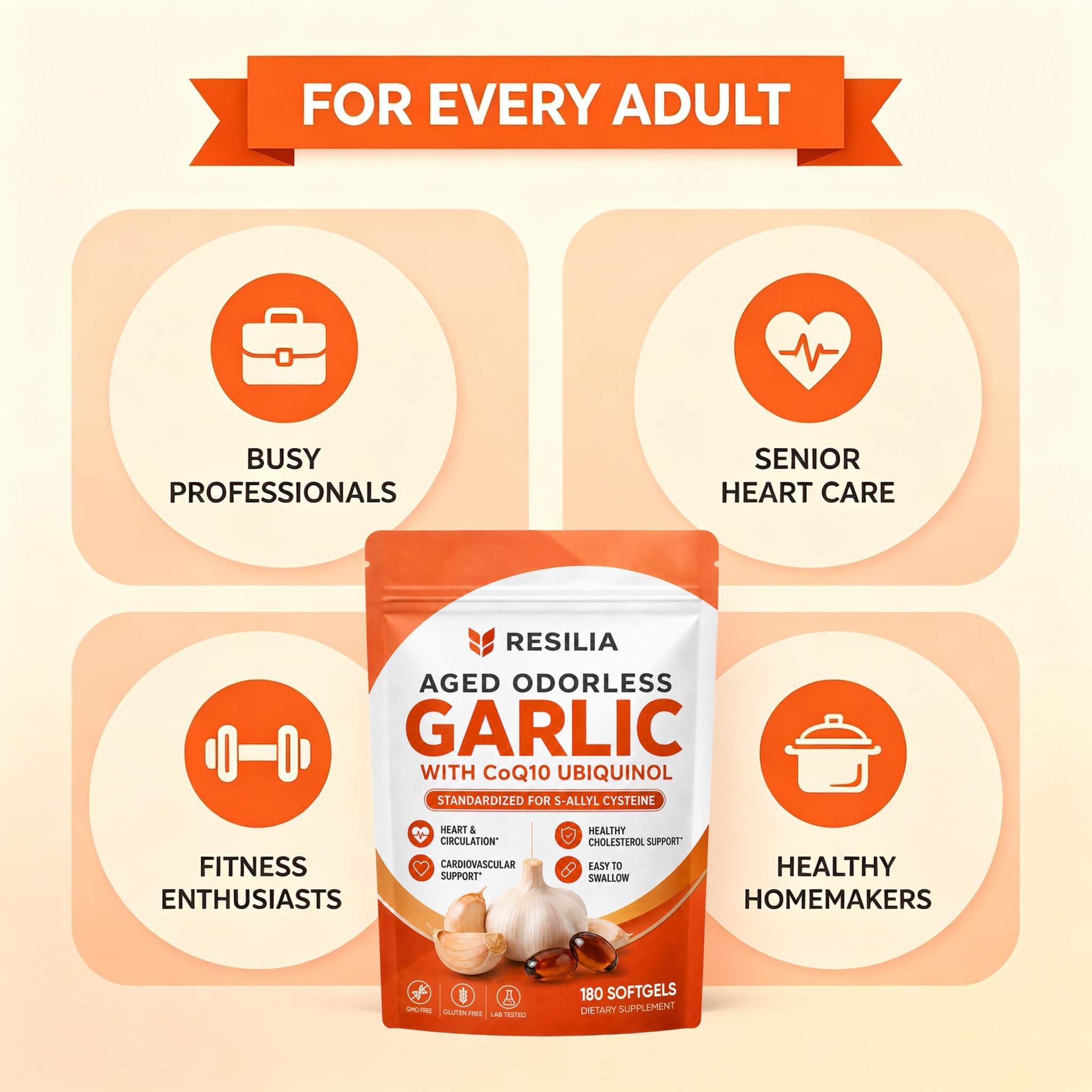 Extract 180 Softgels 1200mg Aged Garlic Supplement — Amazon image 3