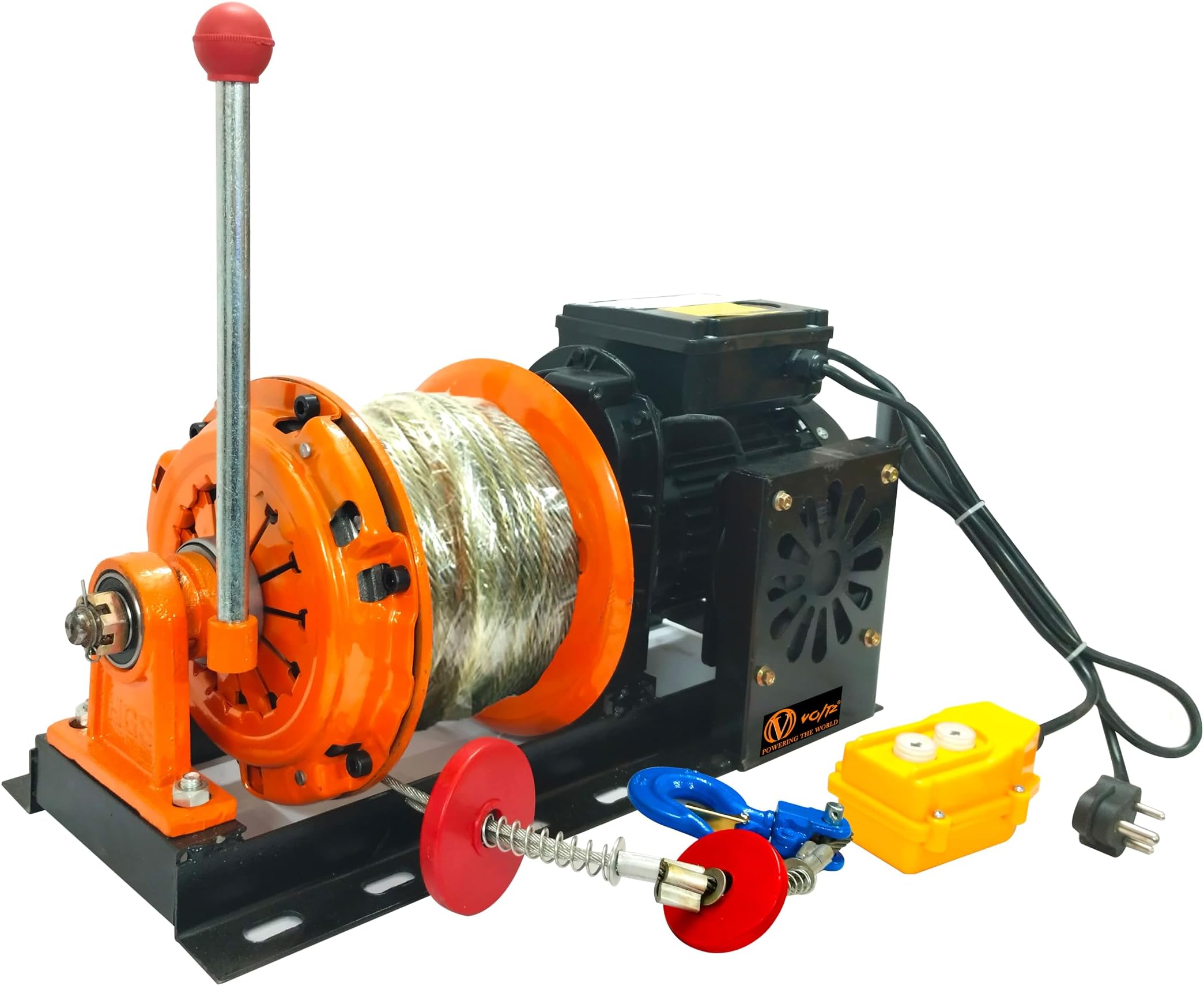 VOLTZ VZ-EW-1000 KG 50Mtr Electric Winch Heavy Duty with 8mm wire rope (500-1000kg)