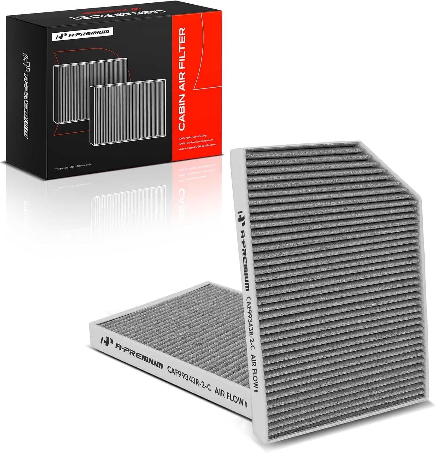 A-Premium 2-PC Cabin Air Filter with Activated Carbon, Compatible with Porsche Panamera 2017-2023, Taycan 2020-2023, Replace# 971819429
