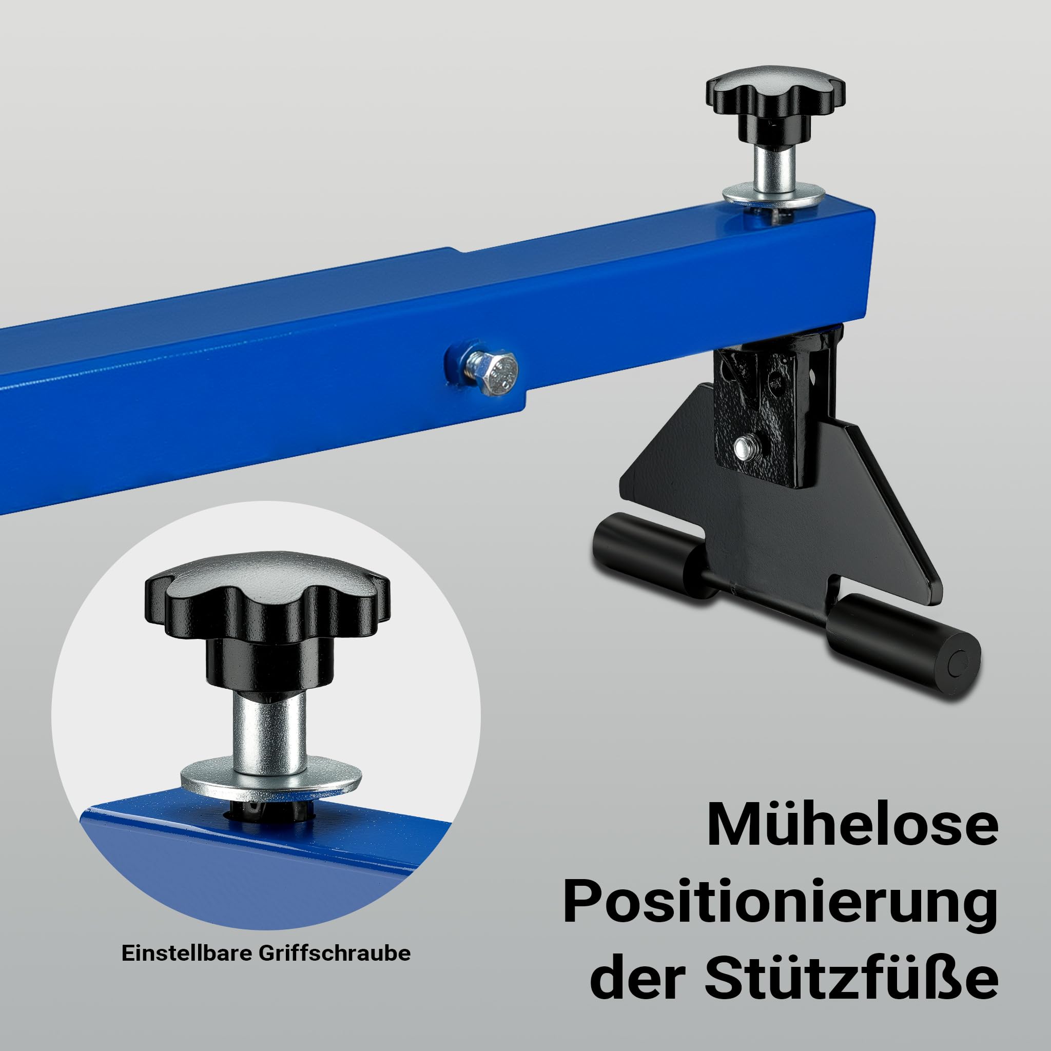 Wiltec Motorbrücke bis zu 300 kg Kotflügeltraverse 111-179 x 23 x 35 cm, Motorhalter für Reparaturen an Motoren, Motorheber für Auto, Hebekran aus Stahl