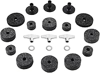Vista 3 de Juego de 21 fundas de soporte para platillos con arandela de platillo y tuercas de ala base de repuesto para batería