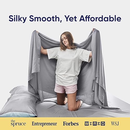 Miniatura 2 de Vesta Juego de sábanas de 100 % viscosa de bambú de alta calidad, más suave que la seda, enfriamiento de superbambú para personas que duermen con