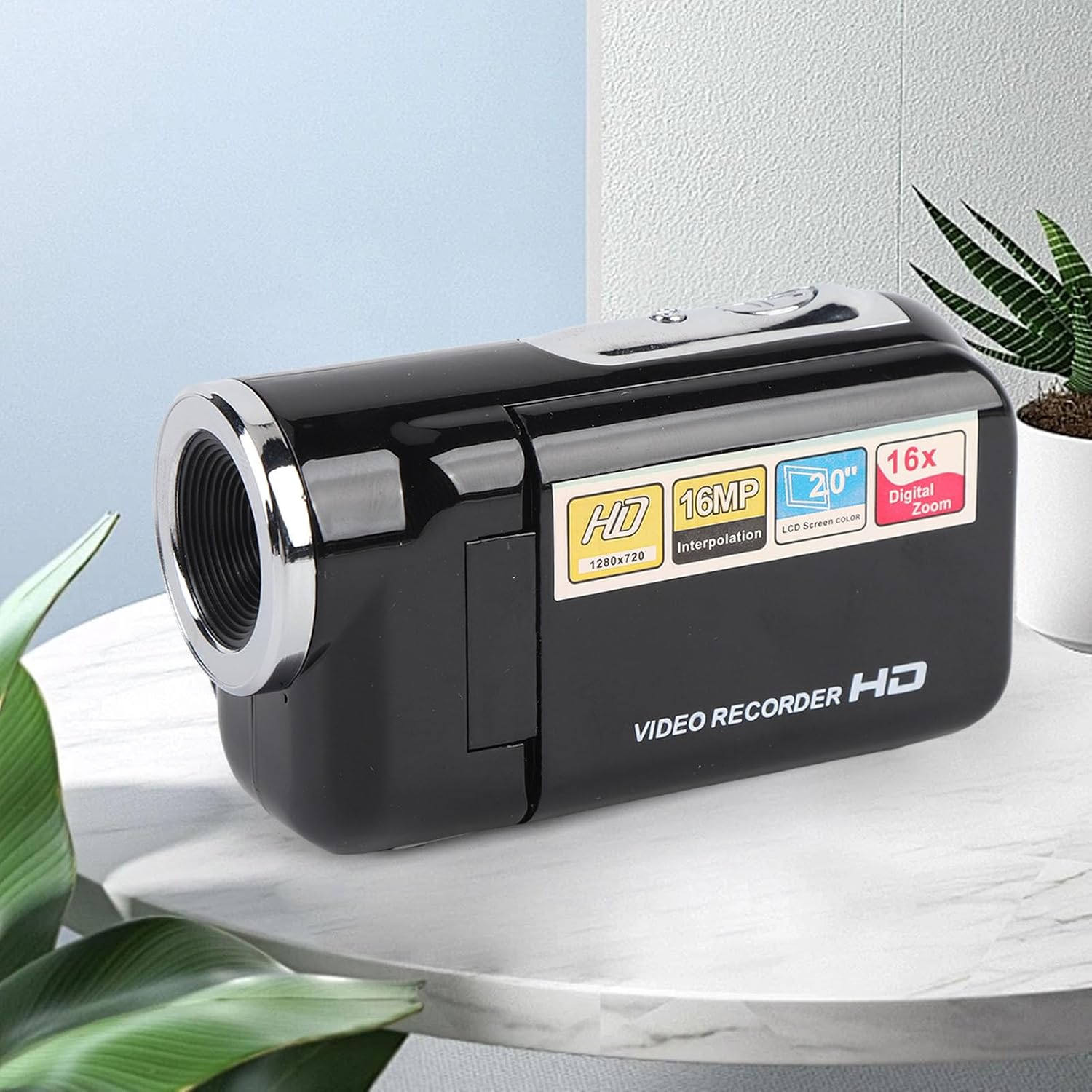 Video Camera Camcorder, Digital Camera Recorder 1080P 16MP with 2 Inch Color Screen, 16x Digital Zoom, Anti Shake DV Camcorder for Travel Campus Growth Record (Black)