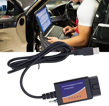ELM327 OBD2 USB Adapter, Series Vehicle Diagnostic with V1.5 PIC18F25K80 Chip Including OBD2 Scanner Diagnostic Coding Tool CD