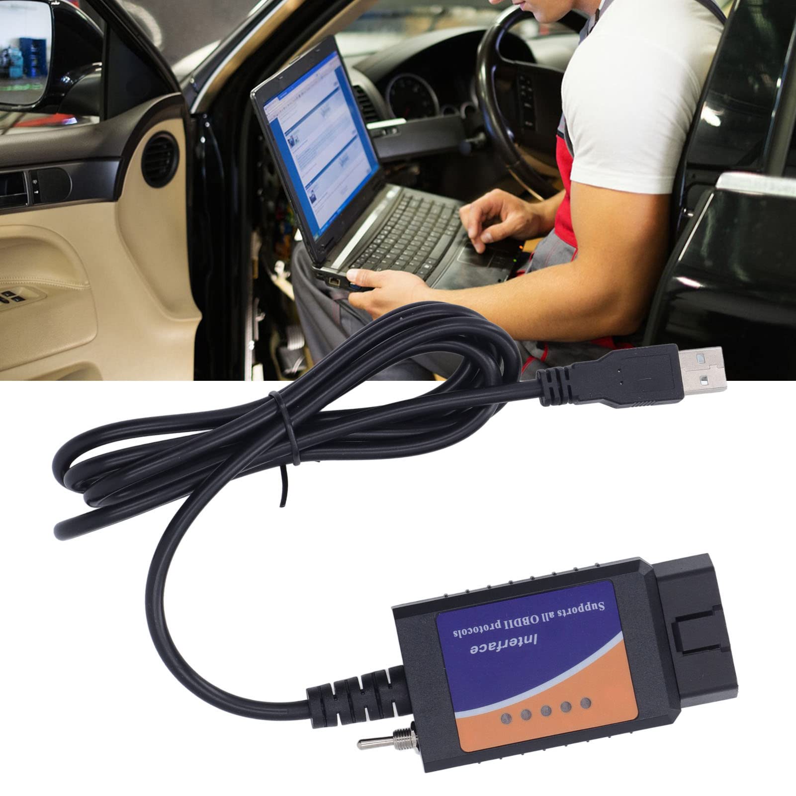 Narzędzie diagnostyczne do samochodu, skaner diagnostyczny OBD2, narzędzie do skanowania diagnostycznego, czytnik kodów samochodowych do ELM327 PIC18F25K80 z CD wspierającym wszystkie protokoły OBD2
