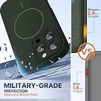 Vista 339 de Miracase Funda diseñada para iPhone 13 Pro Max con protector de pantalla, [forro de microfibra suave antiarañazos], funda protectora de silicona