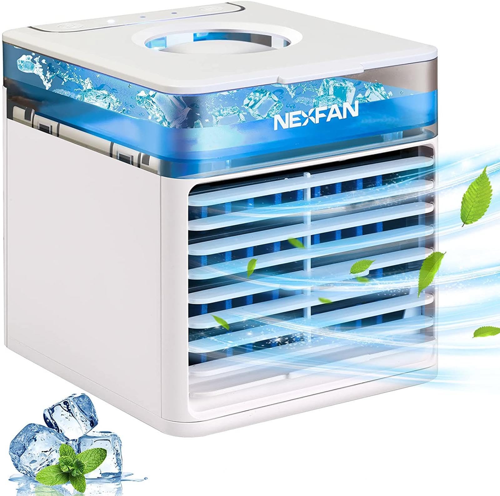HXYSXHJUO Quiet Mini Conditioner Desk Cooling Fan for Home,Portable Air Cooler,Air Conditiiner, 7 Color Led Lights Probreezer Cooler - Personal Device Purifier For Bedroom, f