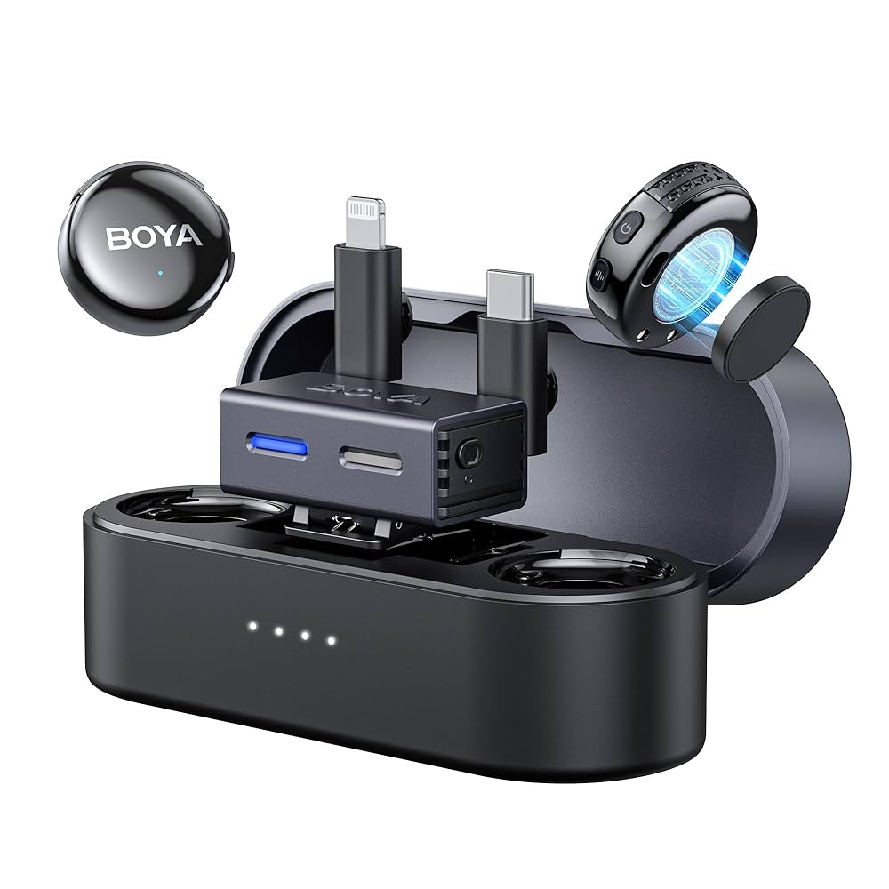 BOYA「BOYALINK」ブラック Amazon.com: BOYA BOYALINK 3 Wireless Lavalier Microphone for