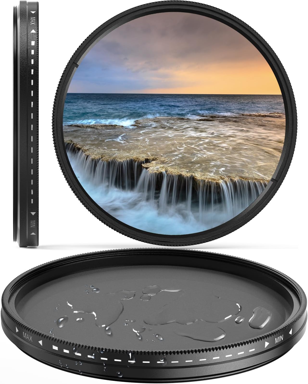 HeysliyND Filter 52mm, Variable ND2-400 Neutral Density Filters, ND2 ND4 ND8 to ND400 Camera Lens Filter, Photography Grey Filters for Canon Sony Nikon Fuji Panasonic DSLR