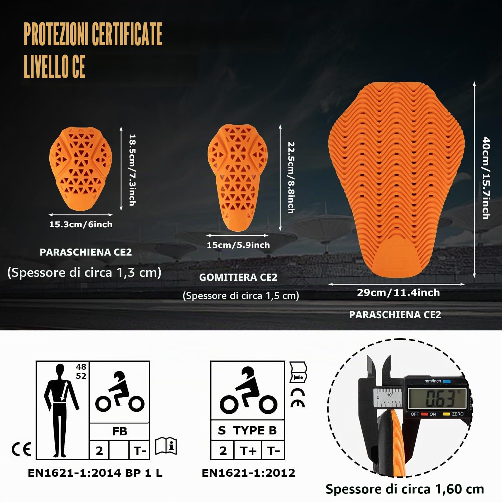 PSLER CE-2 Protezioni Moto,Paraschiena Moto Livello 2,Livello 2 Paraschiena Delle Spalle e Protezione dei Gomiti,5 Pezzi Sicurezza Paraschiena Moto,Inserti Ammortizzanti per Giacche da Moto Ginocchio